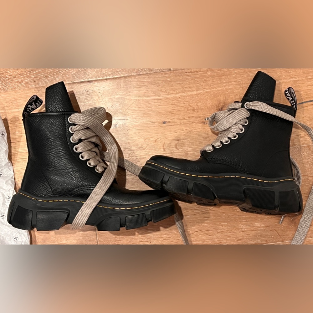 Dr.Martens X Rick Owens 1460 Dmxl Jumbo Lace Zip Boots 'Black Beige'